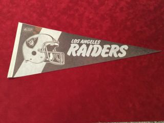 Vintage 1980’s Los Angeles Raiders Pennant Approximately 12x30
