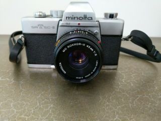 Minolta Srt Sc - Ii Slr Camera Rokkor - X 45mm 1:2 (f2) Lens Vintage Japan