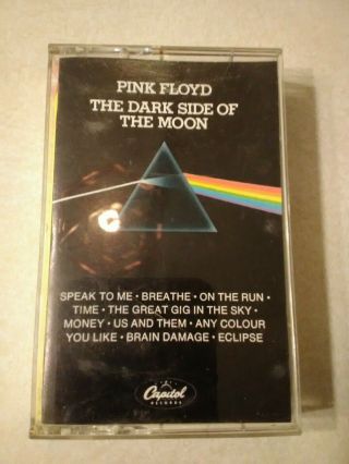 Pink Floyd Cassette Dark Side Of The Moon Vintage Capitol 1973