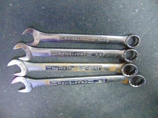 Qty 4 - Vintage Craftsman Usa Made 12 Point 9/16 5/8 11/16 Combination Wrenches