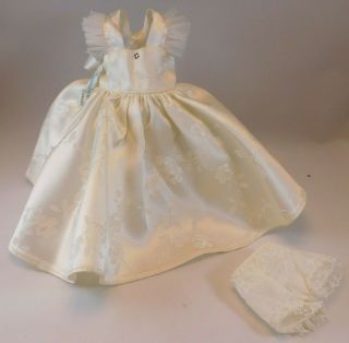 Vntg Madame Alexander - Kins Ivory Rose Brocade Gown,  Bride?,  Panties,  Tagged