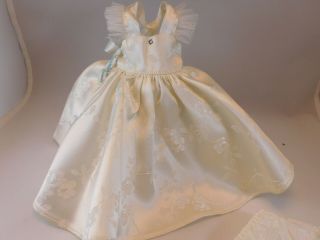 VNTG Madame Alexander - kins Ivory Rose Brocade Gown,  Bride?,  panties,  tagged 2