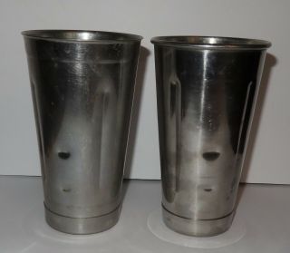 Vintage Stainless Steel Malted Milk Shop Shake Mixer Fountain Cups (set Of 2) RS 2