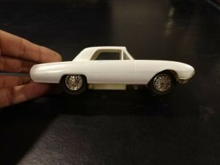 Vintage 1963 Eldon Ford Thunderbird 1/32 Scale Slot Car White T - Bird