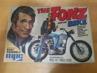 Vintage 1976 " The Fonz And His Bike " Model Kit Unassembled