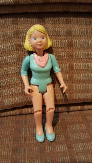 Vintage Fisher Price Loving Family Dollhouse People Figure Doll Mom Mother