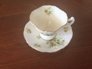 Hammersley Bone china teacup and saucer Vintage England daffodils,  english tea 3