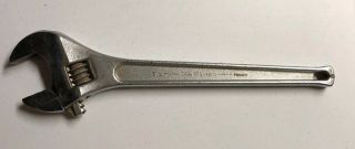 Vintage 15” (380mm) Craftsman Adjustable Wrench Made In Usa.