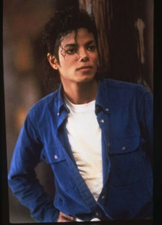 Michael Jackson Classic Portrait Vintage 35mm Color Photo Transparency Slide