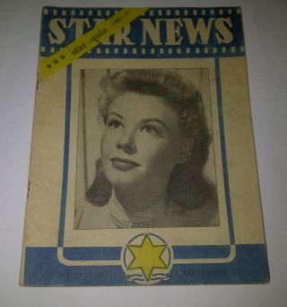 Vtg Indonesia Star News Mag 1952 Vera - Ellen Arlene Dahl Lana Turner Holywood