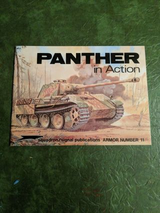 Vintage Squadron/signal Book Panther In Action Armor No.  11