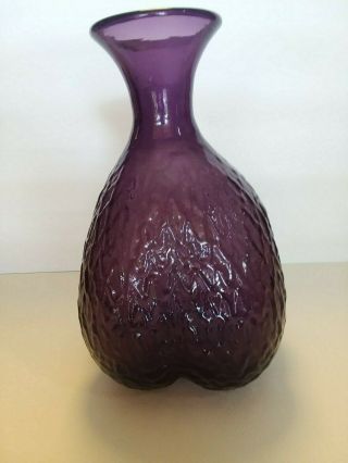 Vintage Blenko Amethyst/Purple Water Bottle/Vase 4