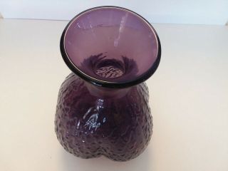 Vintage Blenko Amethyst/Purple Water Bottle/Vase 5