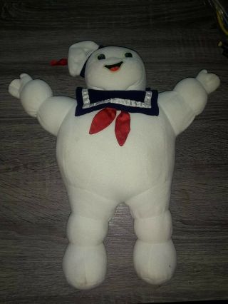Vintage 1986 Ghostbusters 15 " Stay - Puff Marshmallow Man Ghost Plush Toy - Glows A,