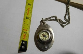 Vintage Made In Japan Miniature Compass With Magnifying Glass Necklace