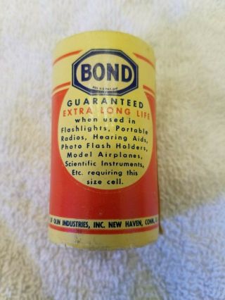 Vintage D cell battery - Bond,  Power 3