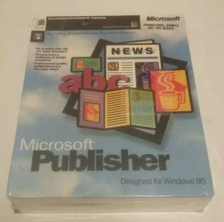 Vintage Microsoft Publisher Cd Rom For Windows 95