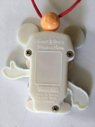 Vintage TOYBOX Mickey Mouse Disney Pull String Cord Flapping Arms Toy Necklace 3
