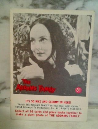 Vintage 1964 Donruss Addams Family 31 Gomez - Morticia - Fester John Astin