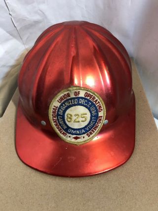 Vintage 825 International Union Of Operating Engineers Hard Hat Fibre Metal