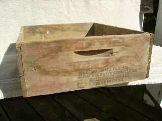 vintage peters cartridge co.  advertising wood ammo bullet box 22 short no bottom 4