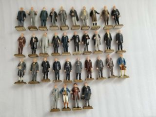 Vintage Marx Us Presidents 34 Hard Plastic Painted Figures Toys