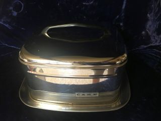 Vintage Square Aluminum Cake Carrier With Locking Lid
