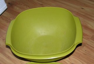 Vintage Tupperware Servalier Canister Container Bowl Avocado Green 858 - 3 & Lid 4