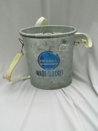 Vintage Frabill Galvanized Metal Wade Bucket