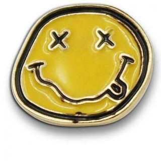 Nirvana Pin Kurt Cobain Badge Pins 1990s Vintage Grunge Enamel Smiley Face Gift