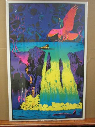 Land Of Waterfall 1971 Black Light Poster 2866