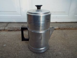 Vtg.  Comet 2 - 7 Cup Aluminum Stove Top Camping/hunting/ Drip - O - Lator Coffee Pot