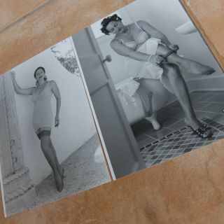 Vintage Black & White Photos Pin - Up 2 5x7 black & white vtg lingerie Girdle Nyl 3