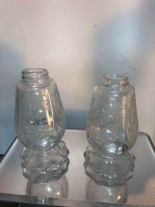 Vintage Cambridge Glass Wildflower Salt And Pepper No Lids
