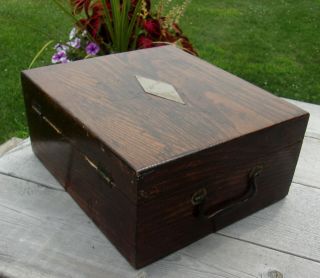 Vintage Rogers Silverware Flatware Chest Case Box w Drawer Smaller Wood Wooden 3