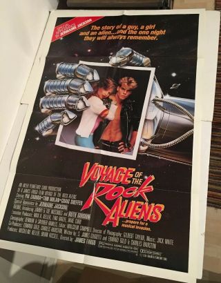 Vintage Voyage Of The Rock Aliens 1984 Movie Poster 27” X41” Folded