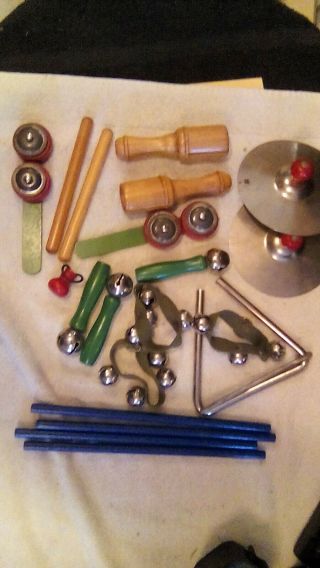 Vintage German Percussion Music Instraments Enlighten Toy Kit