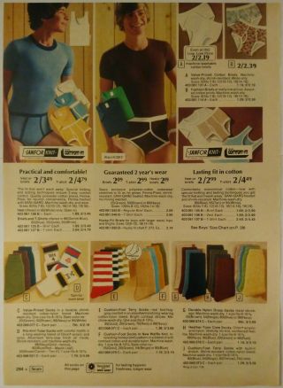 1978 Vintage PAPER PRINT AD Terry robe pyjama swimsuit briefs shirt underwear 2