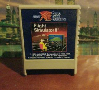 Flight Simulator Ii 2 (atari 400/800/xl/xe,  1987) Vintage Game Cartridge Ntsc