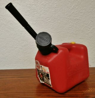Vintage Blitz 1 Gal.  4 Oz.  Vented Gas Can/with Flex Pour Spout - No.  11802 -