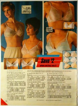 1986 Vintage Paper Print Ad Luxurious Bra Fortrel Bikini Lady Lingerie Underwear