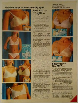 1986 Vintage PAPER PRINT AD luxurious bra Fortrel bikini lady lingerie underwear 2