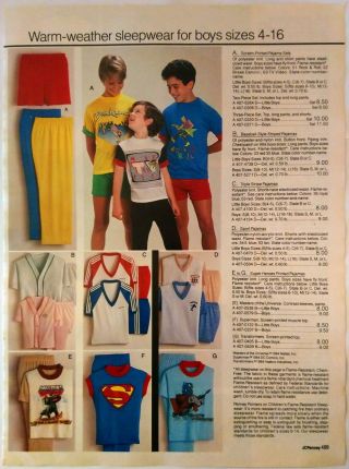 1985 Vintage Paper Print Ad Motu Superman Transformers Pajamas T - Shirt Briefs