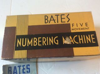 Vintage Bates Numbering Machine - Six Wheels Style E 5