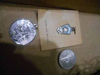 Vintage Sterling Charms,  Virgin Mary,  Jamaica