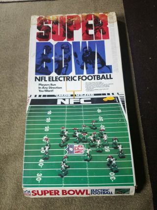 Vintage 1980s Tudor Nfl Bowl Electric Football Game W/ Box
