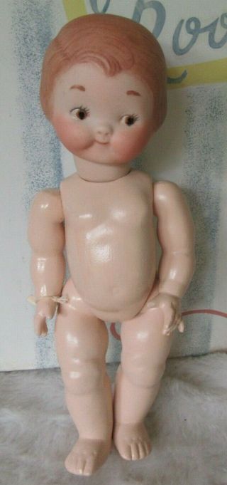 Vtg Bisque Head On Repo Body Dolly Dingles 10 " Doll