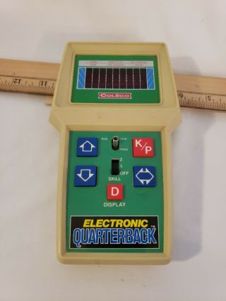 1978 Coleco Electronic Quarterback Handheld Football Video Game Vintage Cool