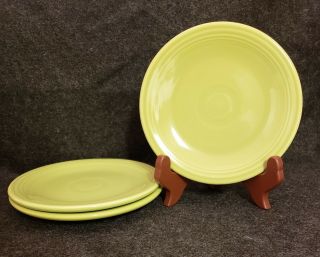 (3) Fiestaware,  Vintage,  6 " Plates,  Bread Butter Plate,  Fiesta,  Chartreuse Green