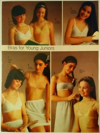 80 ' s Vintage PAPER PRINT AD strapless bra women lingerie underwear clipping 2